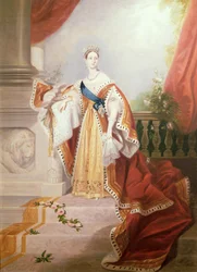 Portrait de la reine Victoria en robes de couronnement